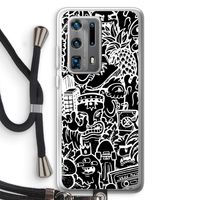 Vexx Black Mixtape: Huawei P40 Pro Plus Transparant Hoesje met koord