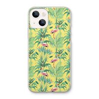 Flamingo party: iPhone 13 mini Transparant Hoesje