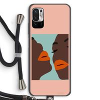 Orange lips: Xiaomi Redmi Note 10 5G Transparant Hoesje met koord