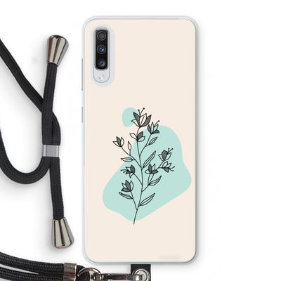 Violets are blue: Samsung Galaxy A70 Transparant Hoesje met koord