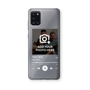 Music Player: Samsung Galaxy A31 Transparant Hoesje