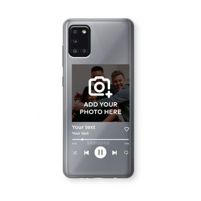 Music Player: Samsung Galaxy A31 Transparant Hoesje