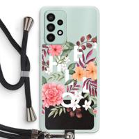 Hello in flowers: Samsung Galaxy A52s 5G Transparant Hoesje met koord