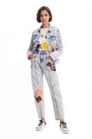 Relaxed spijkerbroek Mickey Mouse - BLUE - S