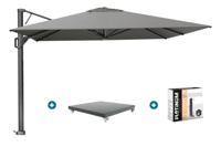 Platinum Beaufort Premium 3,2x3,2 m - Manhattan grey met Marbella voet en hoes Platinum Beaufort Premium 3,2x3,2 m - Manhattan grey met Marbella voet en hoes