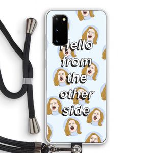 Hello: Samsung Galaxy S20 Transparant Hoesje met koord