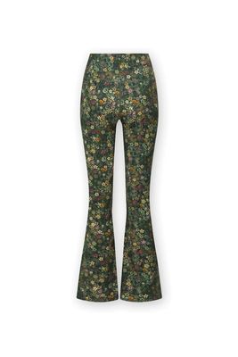 Pip Studio Lange Flared Sportlegging Lange Tutti i Fiori Donkergroen XS