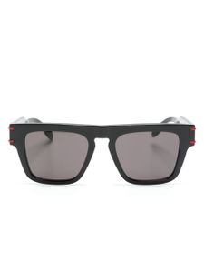 Alexander McQueen Eyewear lunettes de soleil à monture rectangulaire bicolore - Noir