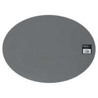 Mesapiu Placemat Lederlook Grey Ovaal 45x33 Cm
