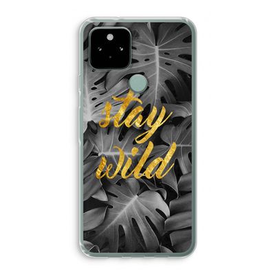 Stay wild: Google Pixel 5 Transparant Hoesje