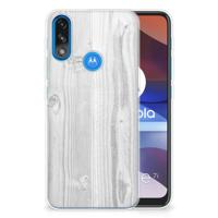 Motorola Moto E7/E7i Power | Bumper Hoesje | White Wood