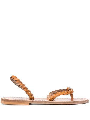 K. Jacques sandales en cuir à design tressé - Marron