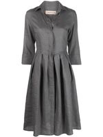 Blanca Vita robe-chemise à manches longues - Gris