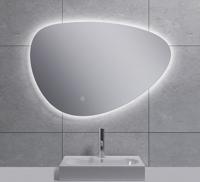 Badkamerspiegel Uovo | 80x55 cm | Driehoekig | Directe LED verlichting | Touch button | Met verwarming - thumbnail