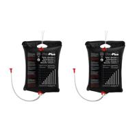 Mobiele douche waterzak - Set van 2x stuks - 20 liter - solar - camping reisdouche - noodpakket - ka