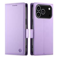 Lunso iPhone 17 Pro hoesje - PU leren Bookcase met ruimte voor pasjes - Lila Lunso iPhone 17 Pro hoesje - PU leren Bookcase met ruimte voor pasjes - Lila