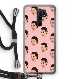 Ugly Cry Call: Xiaomi Redmi 9 Transparant Hoesje met koord