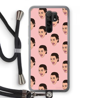 Ugly Cry Call: Xiaomi Redmi 9 Transparant Hoesje met koord