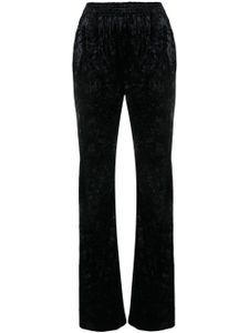 Saint Laurent pantalon en velours à coupe ample - Noir