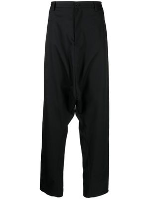 sulvam pantalon en laine à coupe sarouel - Noir
