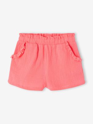 Short voor meisjes van katoengaas rozen