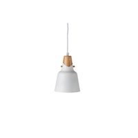 Rigel verlichting hanglamp Ø16cm aluminum wit, hout.