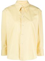 Jil Sander chemise en coton à manches longues - Jaune