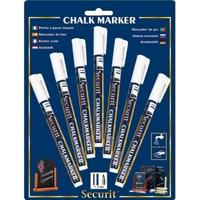 Krijtstift Securit SMA-100 rond wit 1-2mm blister à 7 stuks