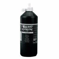 Zwarte verf op waterbasis 500 ml   -