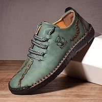 Voor heren Oxfords Vrijetijdsschoenen voor heren Grote maten Handgemaakte schoenen Comfortabele schoenen Wandelen Vintage Casual Chinoiserie Buiten Dagelijks Leer Ademend Comfortabel Anti-slip Lightinthebox - thumbnail