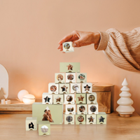 Gepersonaliseerde DIY adventskalender - S - 19 x 22 x 4,1 cm Gepersonaliseerde DIY adventskalender - S - 19 x 22 x 4,1 cm