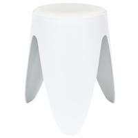 Stapelbaar zit krukje Gala - kunststof - wit - D30 x H46 cm - stoelen