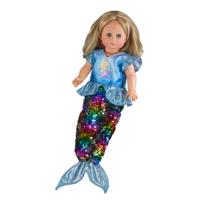 Heless Poppenjurk zeemeermin met pailletten, 28-35 cm