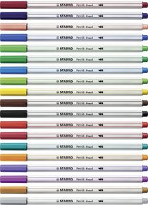 STABILO Pen 68 brush, premium brush viltstift, pruissisch blauw, per stuk