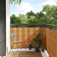 VidaXL Balkonscherm 1000x90 cm poly rattan lichtbruin