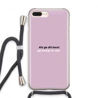gij moogt er zijn: iPhone 8 Plus Transparant Hoesje met koord
