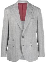 Brunello Cucinelli blazer à chevrons - Blanc