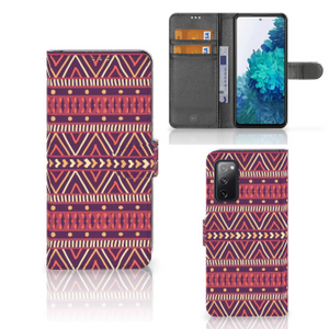 Samsung Galaxy S20 FE Telefoon Hoesje Aztec Paars