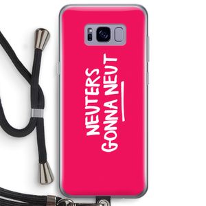 Neuters (roze): Samsung Galaxy S8 Plus Transparant Hoesje met koord