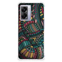 OPPO A77 5G | A57 5G Doorzichtige Silicone Hoesje Aztec