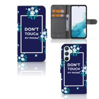 Samsung Galaxy A54 5G Portemonnee Hoesje Flowers Blue DTMP