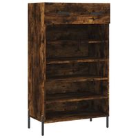 vidaXL Schoenenkast 60x35x105 cm bewerkt hout gerookt eikenkleurig