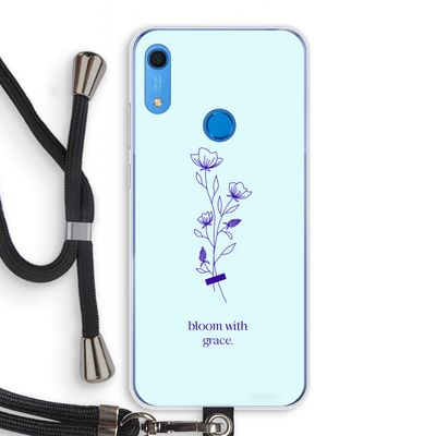 Bloom with grace: Huawei Y6s Transparant Hoesje met koord