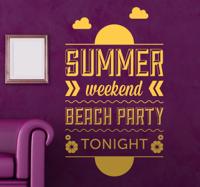 Beach Party Tekststicker