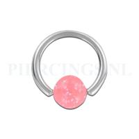 BCR 1.6 mm acryl glitter roze