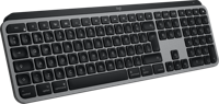 Logitech MX Keys S for Mac toetsenbord Kantoor RF-draadloos + Bluetooth QWERTY US International Aluminium, Zwart
