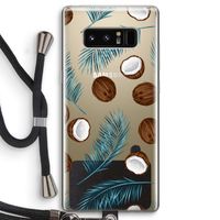 Kokosnoot roze: Samsung Galaxy Note 8 Transparant Hoesje met koord