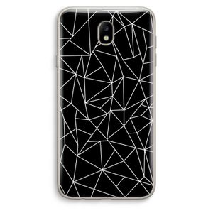 Geometrische lijnen wit: Samsung Galaxy J7 (2017) Transparant Hoesje