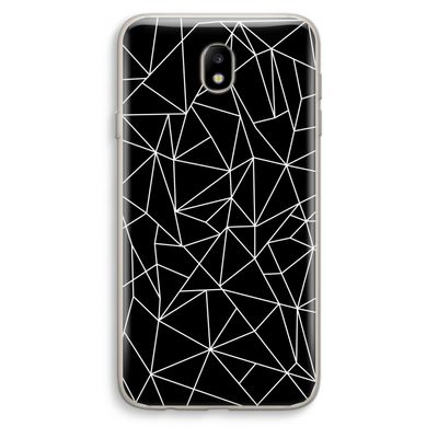 Geometrische lijnen wit: Samsung Galaxy J7 (2017) Transparant Hoesje