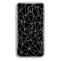 Geometrische lijnen wit: Samsung Galaxy J7 (2017) Transparant Hoesje